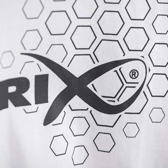 Matrix Hex Print White T-Shirt Close Up 3