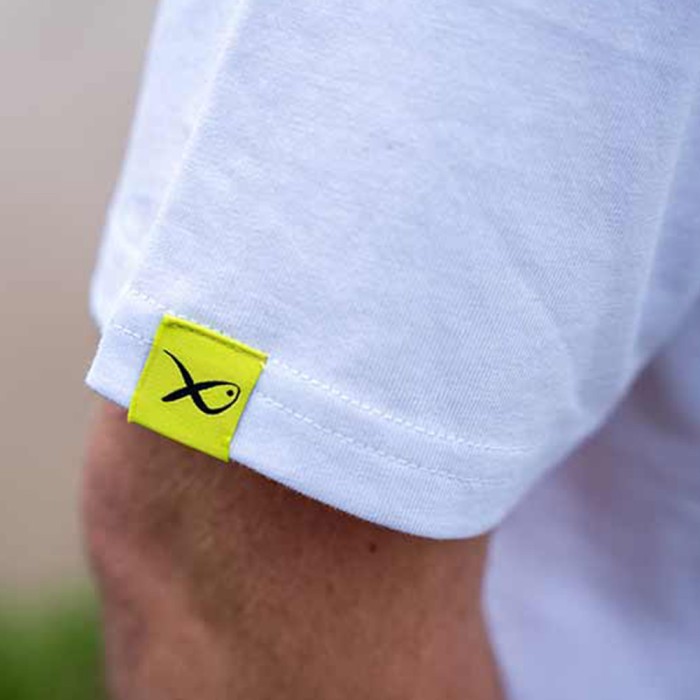 Matrix Hex Print White T-Shirt In Use 3