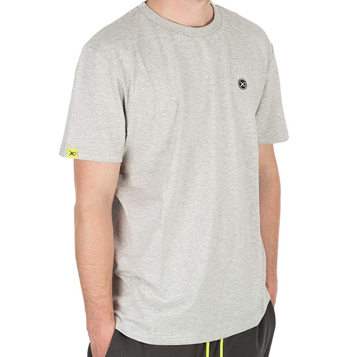 Matrix Large Logo Marl Grey / Lime Fishing T-Shirt