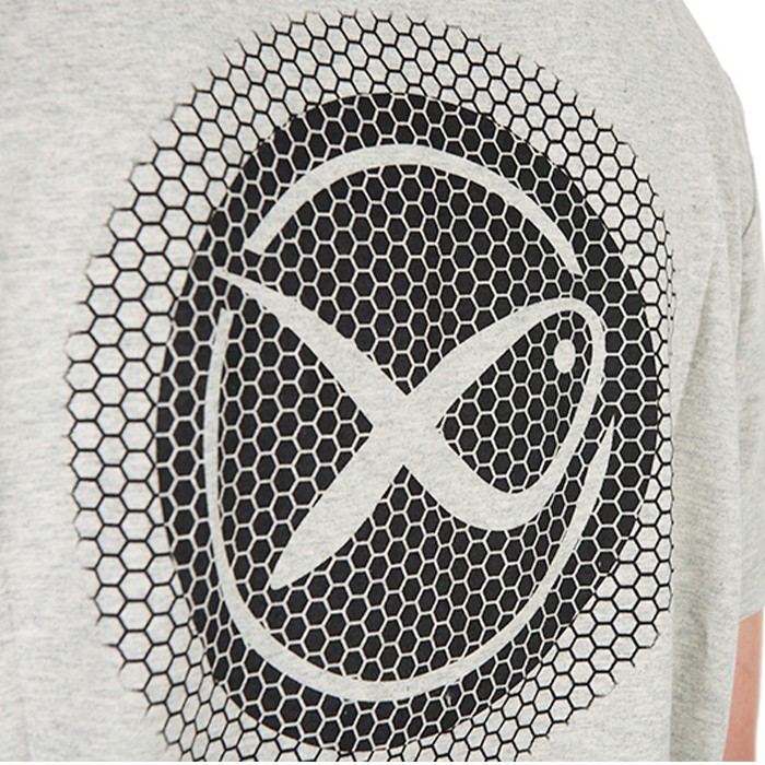 Matrix Large Logo Marl Grey / Lime Fishing T-Shirt Logo