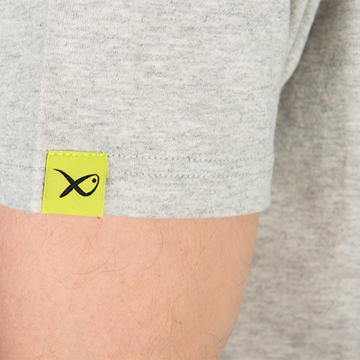 Matrix Large Logo Marl Grey / Lime Fishing T-Shirt Logo 2