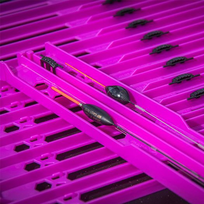 Matrix Loaded Pole Winder Fishing Tray Purple Up Close