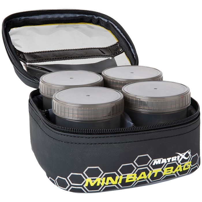 Matrix Mini Bait Bag + 6 Pots Open