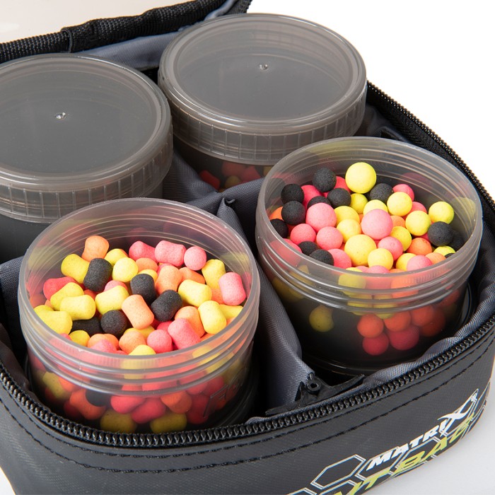Matrix Mini Bait Bag + 6 Pots In Use