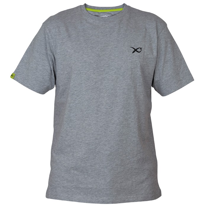 Matrix Minimal Grey Marl Fishing T-Shirt Front