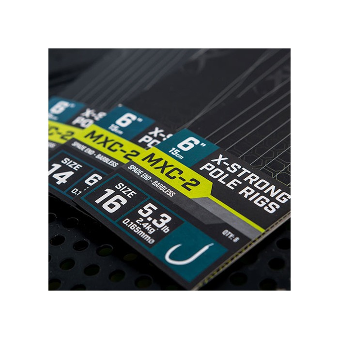 Matrix MXC-2 Spade End Barbless X-Strong Pole Rigs 15cm 4