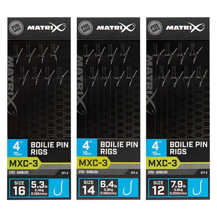 Matrix MXC-3 Boilie Pin Fishing Rig Sizes