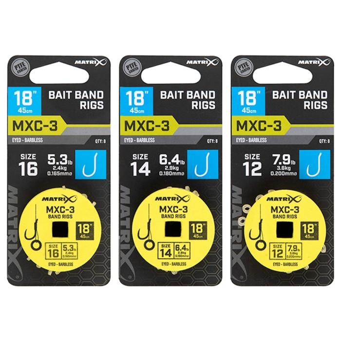 Matrix MXC-3 Bait Band Fishing Rig Sizes