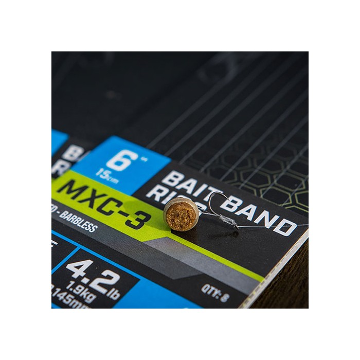 Matrix MXC-3 Eyed Barbless Bait Band Rigs 15cm 3