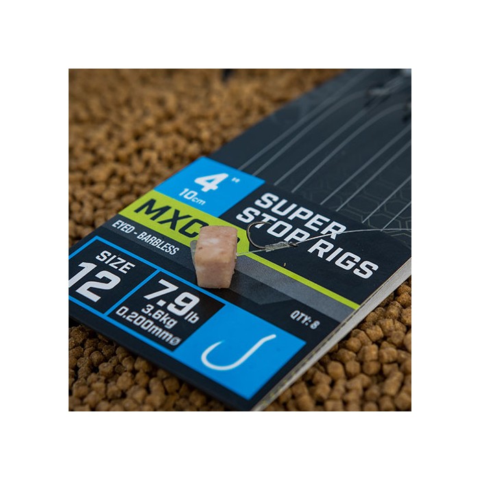 Matrix MXC-3 Eyed Barbless Super Stop Rigs 10cm 4