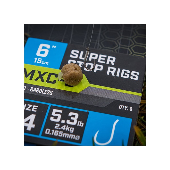 Matrix MXC-3 Eyed Barbless Super Stop Rigs 15cm 6