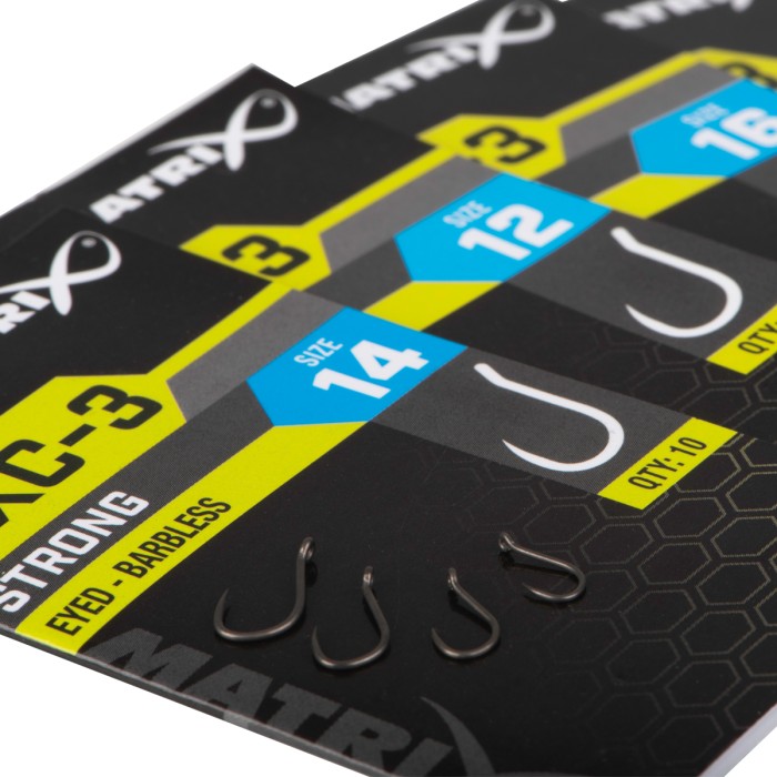 Matrix MXC-3 Strong Eyed Barbless Hooks 1