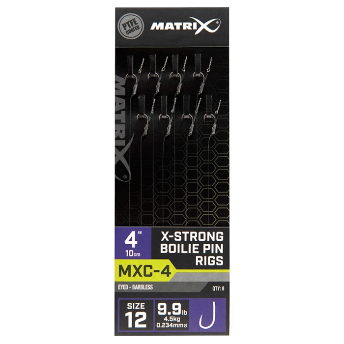 Matrix MXC-4 X-Strong Boilie Pin Fishing Rig Size 12