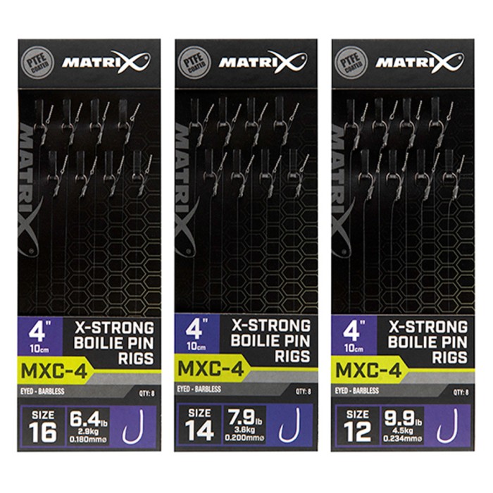 Matrix MXC-4 X-Strong Boilie Pin Fishing Rig Sizes