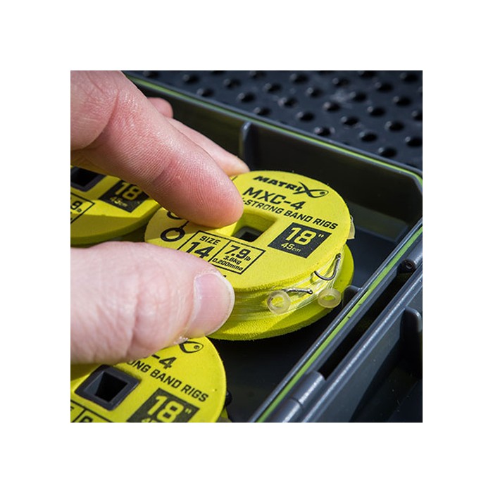 Matrix MXC-4 Eyed Barbless X-Strong Bait Band Rigs 45cm 2