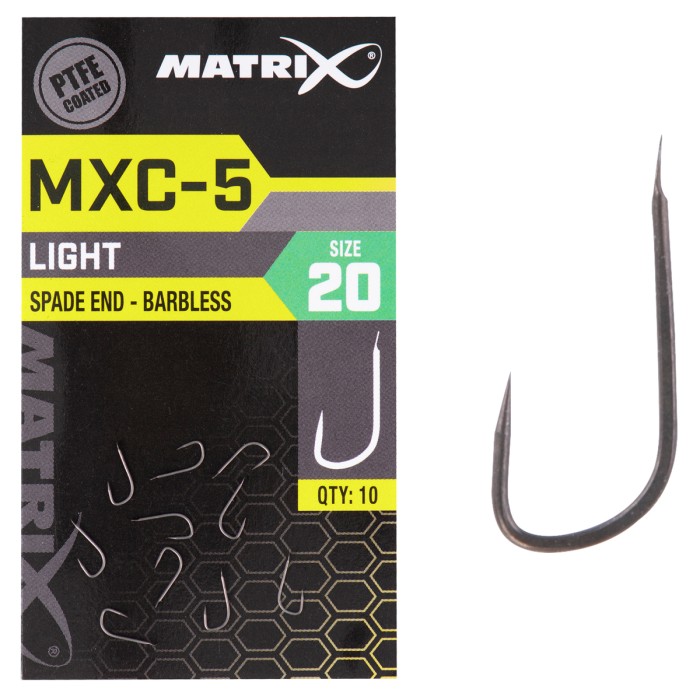 Matrix MXC-5 Light Spade End Barbless Hooks