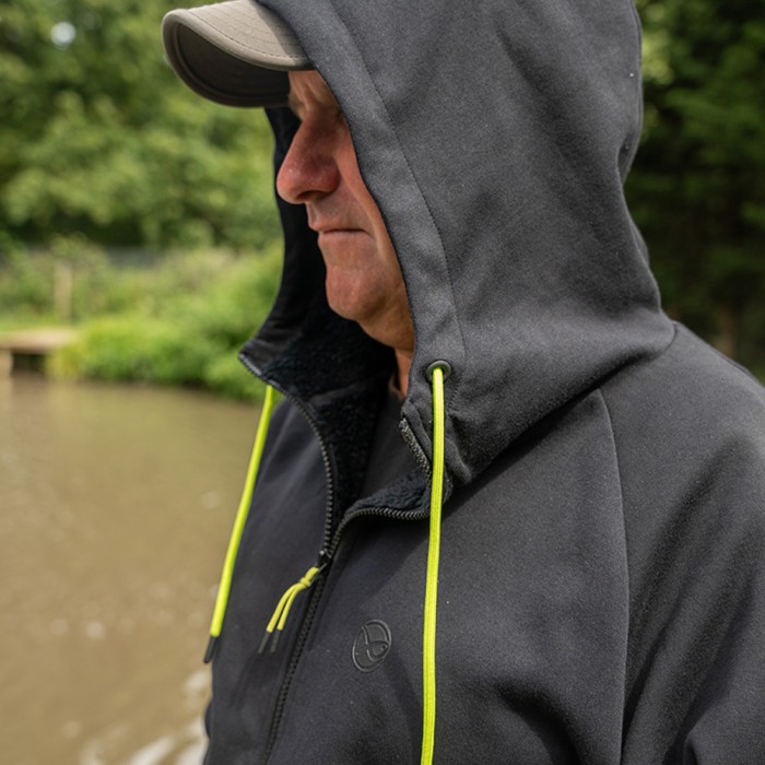 Matrix Sherpa Winter Hoodie Close Up In Use