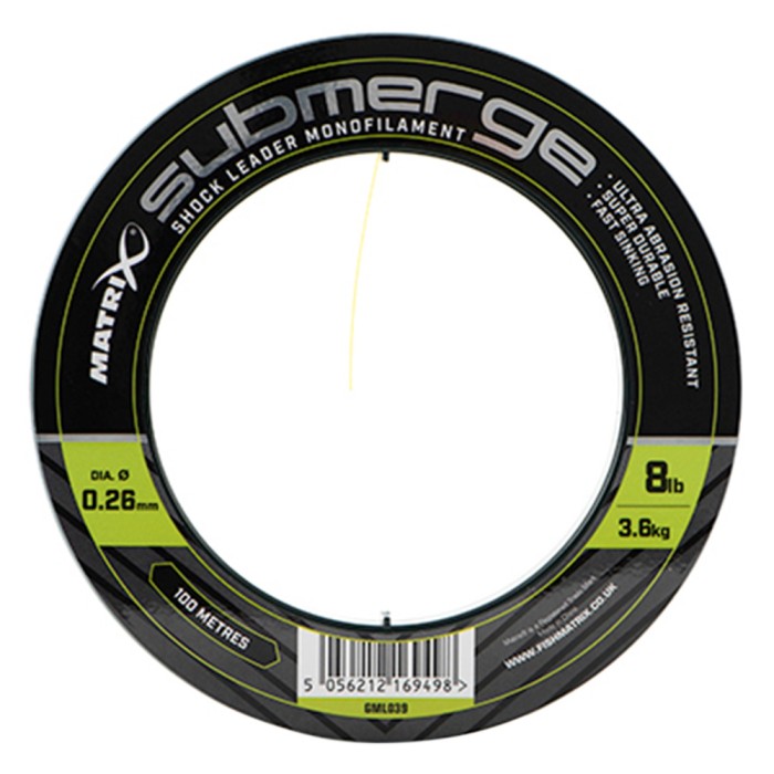 Matrix Submerge Shock Leader Fishing Monofilament 8lb