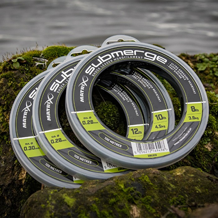 Matrix Submerge Shock Leader Fishing Monofilament Sizes 1