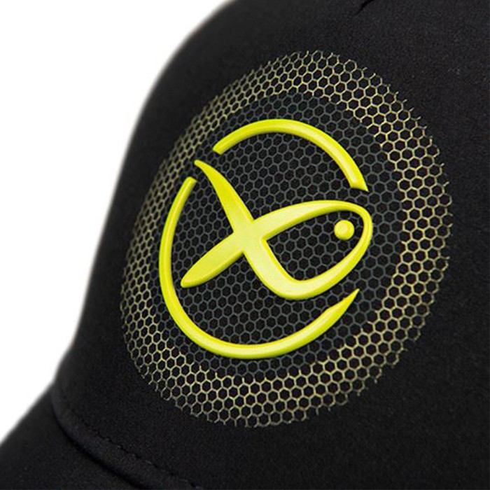 Matrix Surefit Black Baseball Fishing Cap Close Up