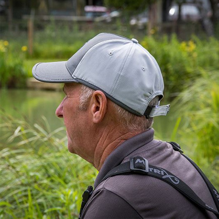 Matrix Surefit Grey Baseball Fishing Cap In Use 1
