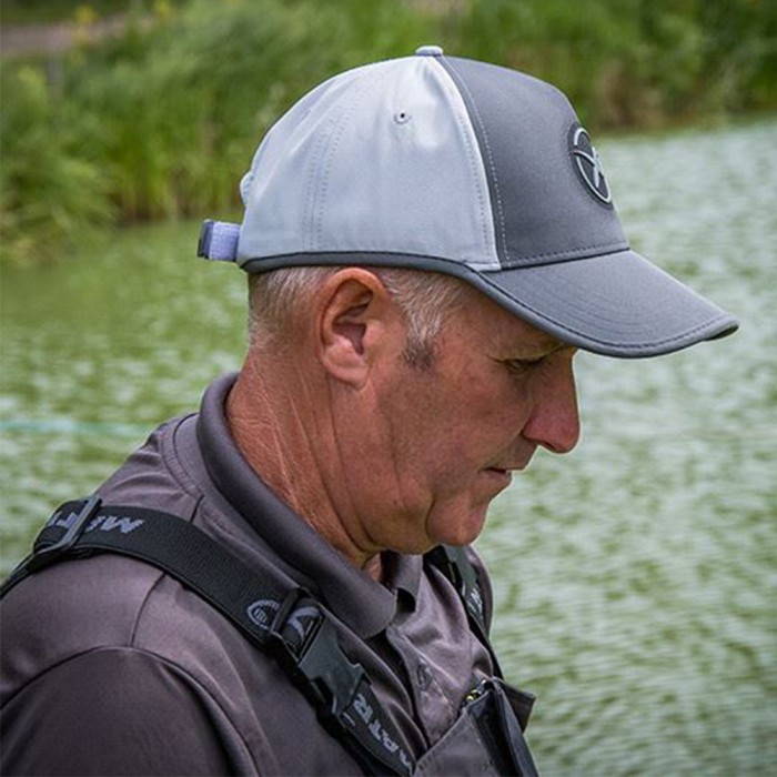 Matrix Surefit Grey Baseball Fishing Cap In Use 2