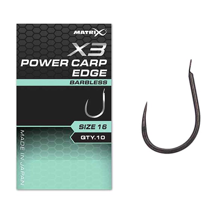 Matrix X3 Power Carp Edge Hooks - Barbless