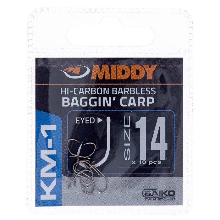 Middy KM-1 Baggin' Carp Hooks Size 14