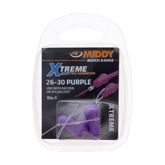 Middy Xtreme Fishing Pro-Connectors 26-30 Purple