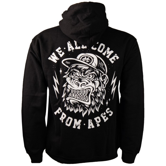 Monkey Climber Ape Hoodie Black Back