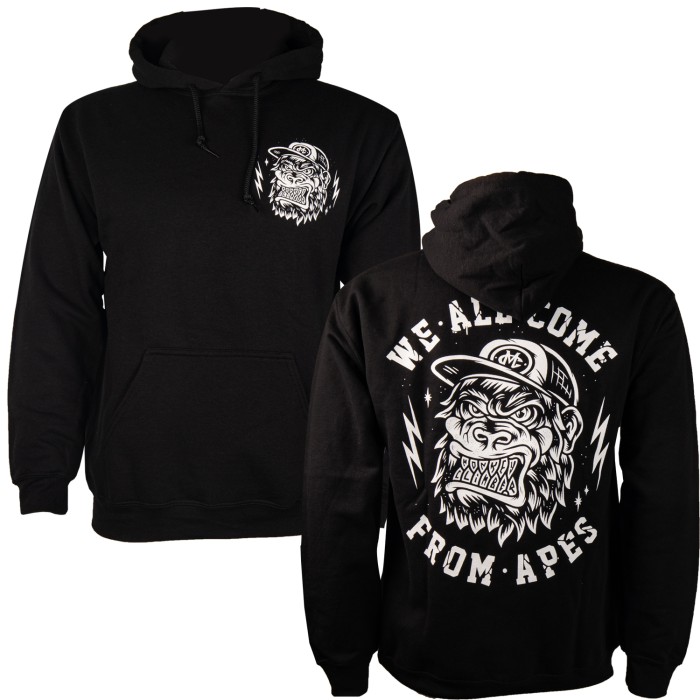 Monkey Climber Ape Hoodie Black