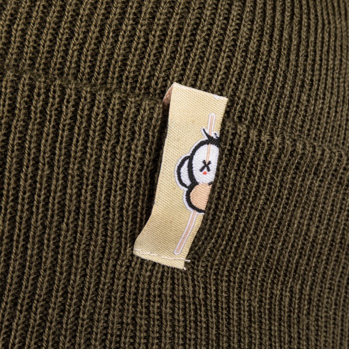 Monkey Climber Logo Beanie Olive