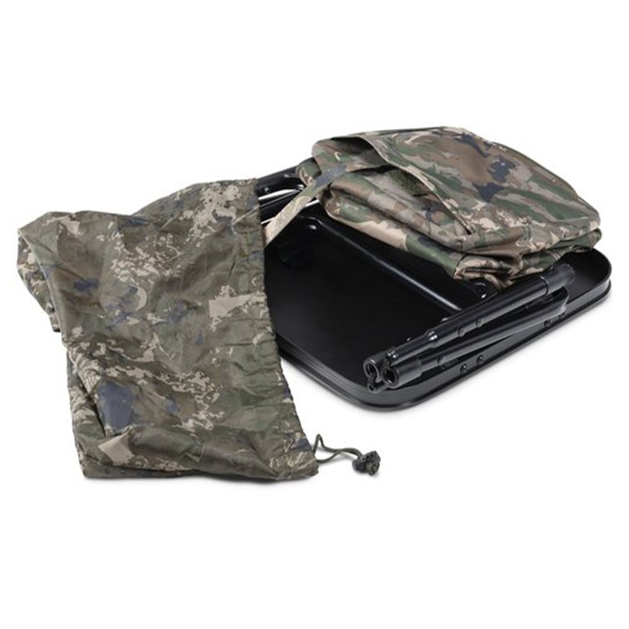 Nash Bank Life Bedside Fishing Station Camo Small Packed Away