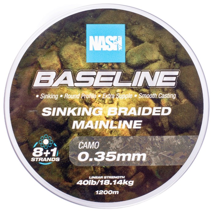 Nash Baseline Camo Sinking Braid 0.35mm