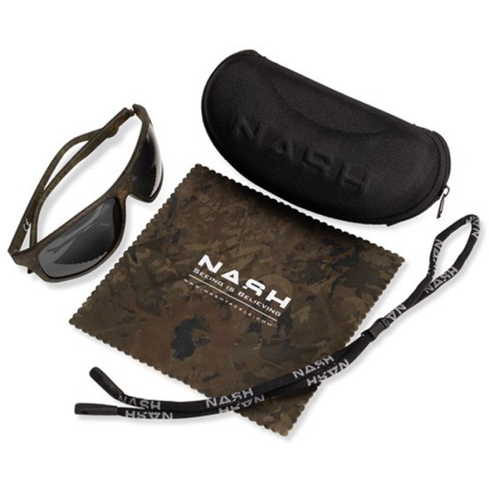 Nash Camo Wraps Fishing Sunglasses Grey Lens Accessories