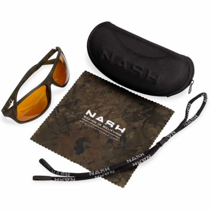Nash Camo Wraps Fishing Sunglasses Yellow Lens Accessories