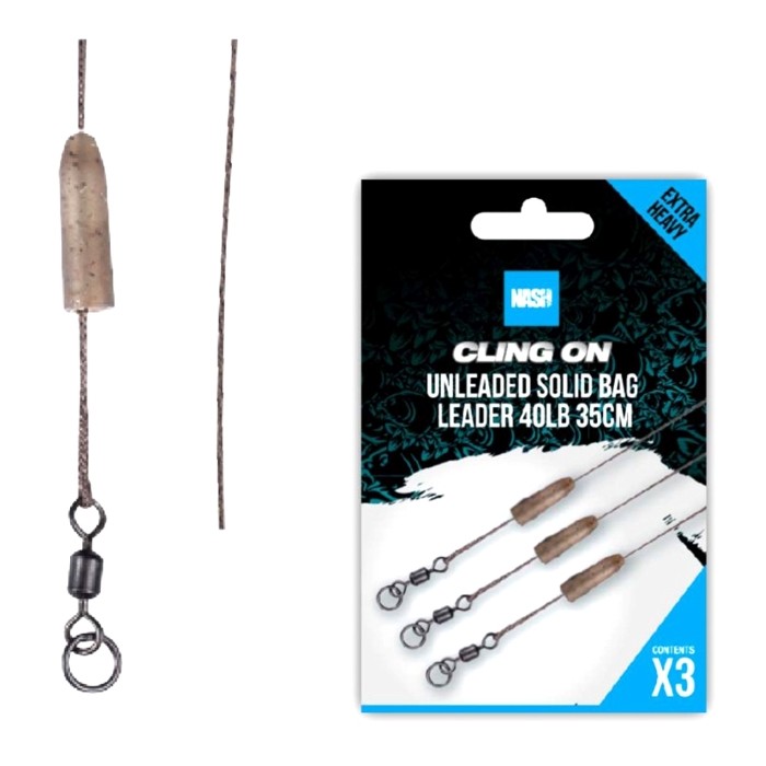Nash Cling On Unleaded Solid Bag Leader 35cm