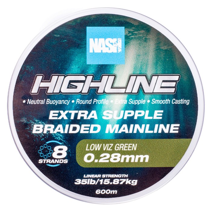 Nash Highline Green Floating Braid 0.28mm