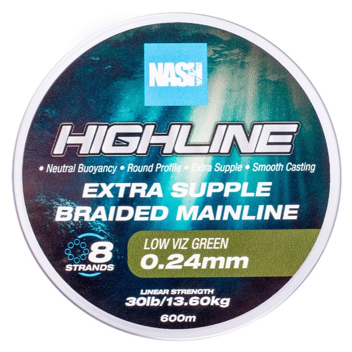 Nash Highline Green Floating Braid 0.24mm