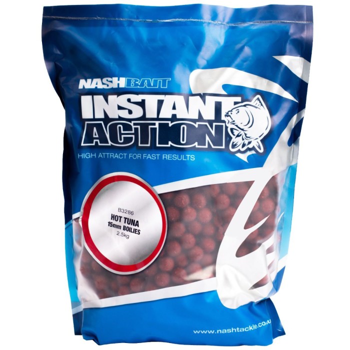 Nash Instant Action Hot Tuna Boilies 15mm