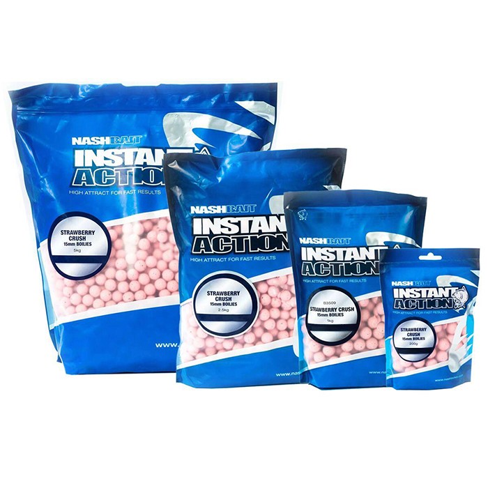 Nash Instant Action Strawberry Crush Boilies
