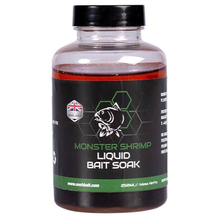 Nash Monster Shrimp Liquid Bait Soak 250ml