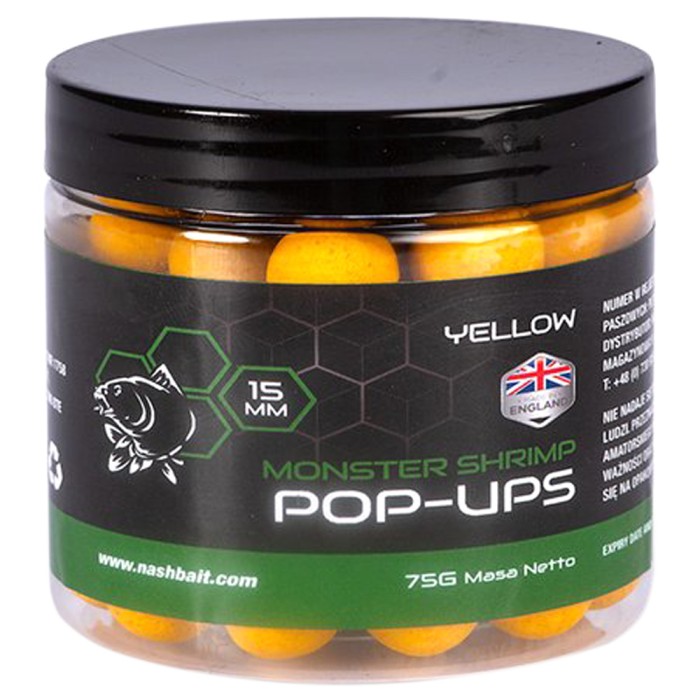 Nash Monster Shrimp Pop Ups Yellow 75g