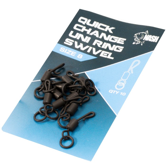 Nash Quick Change Uni Ring Fishing Swivels 1