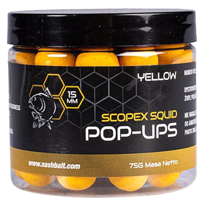 Nash Scopex Squid Pop Ups Yellow 75g