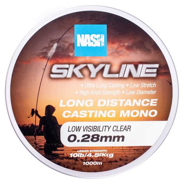 Nash Skyline Low Visibility Clear Mono 1000m 0.28mm