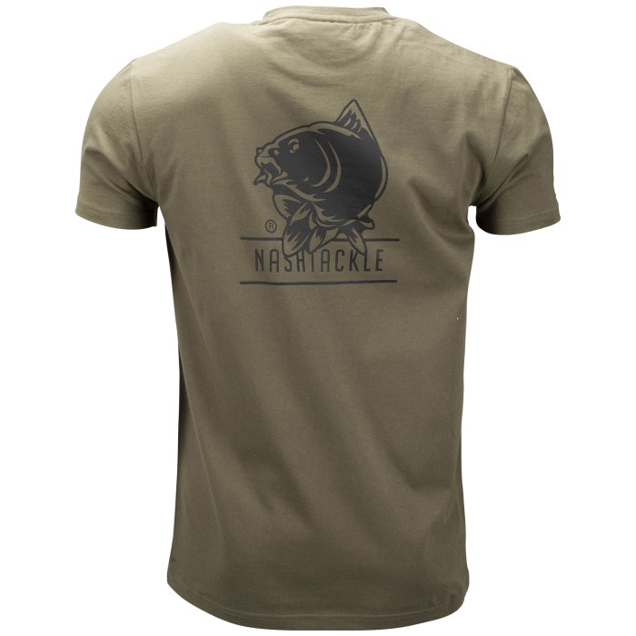 Nash Tackle Green Fishing T-Shirt Back