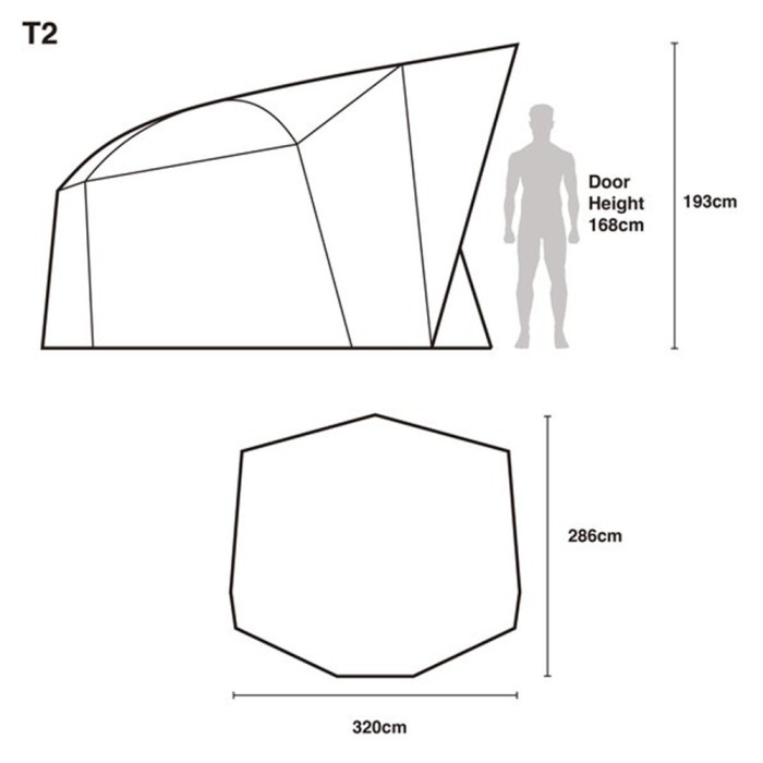Nash Titan T2 Fishing Bivvy Dimensions