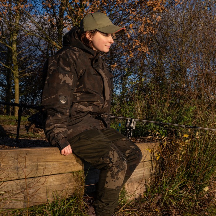 Nash ZT Helluva 3 In 1 Waterproof Jacket Camo In Use 2