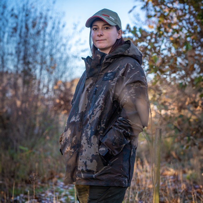 Nash ZT Helluva 3 In 1 Waterproof Jacket Camo In Use 1